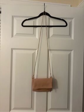 Womens Chain Crossbody Bag in light pink